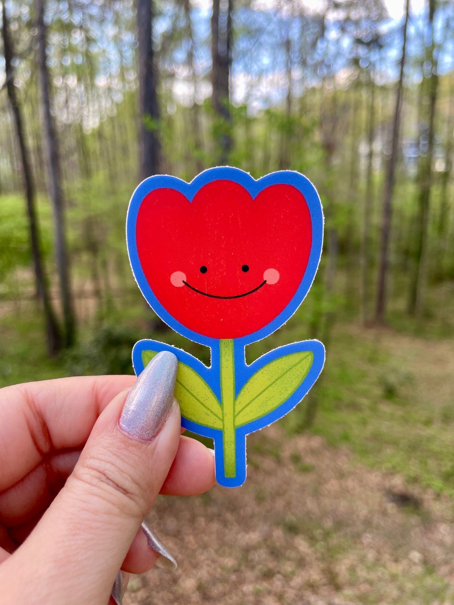 Happy Tulip - Matte Vinyl Sticker