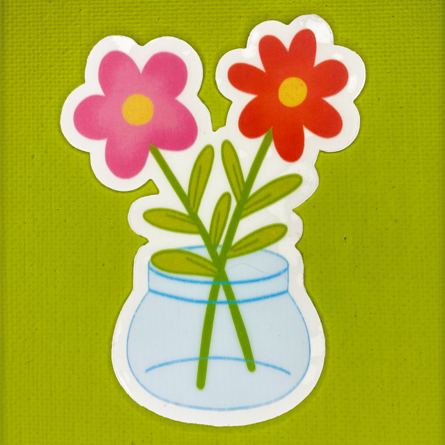 Transparent Flower Sticker - Matte Vinyl Sticker