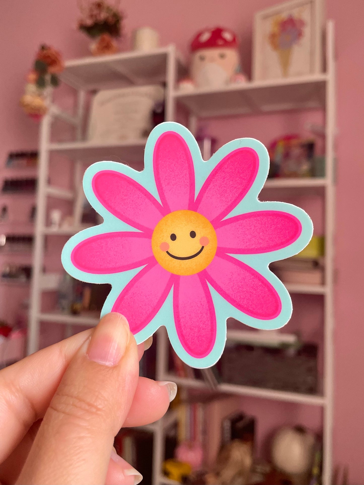 Pink Flower - Matte Vinyl Sticker