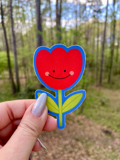 Happy Tulip - Matte Vinyl Sticker