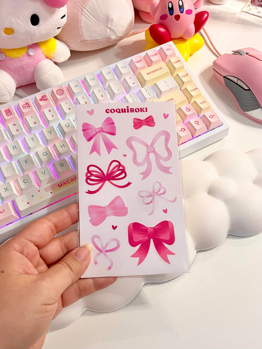 Pink Bows - Sticker Sheet