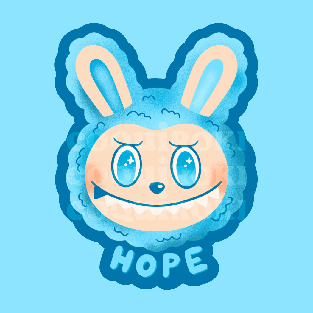 Labubu - Gloss Sticker (Sparkly Eyes)