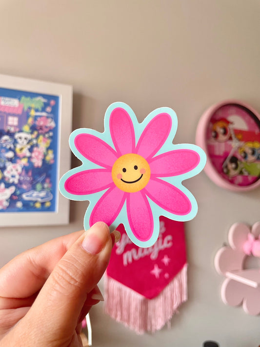 Pink Flower - Matte Vinyl Sticker